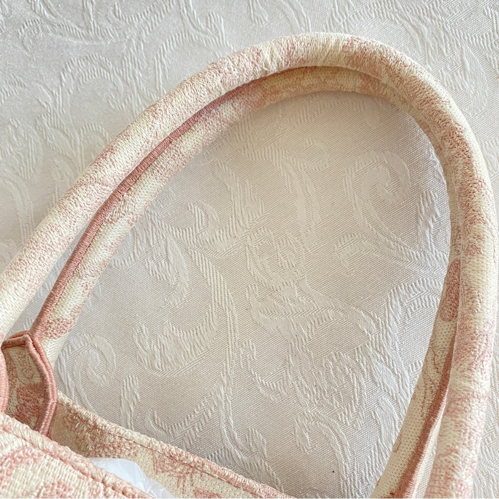 Christian Dior Pink Toile De Jouy Embroidery Medium Book Tote - Picture 8 of 16